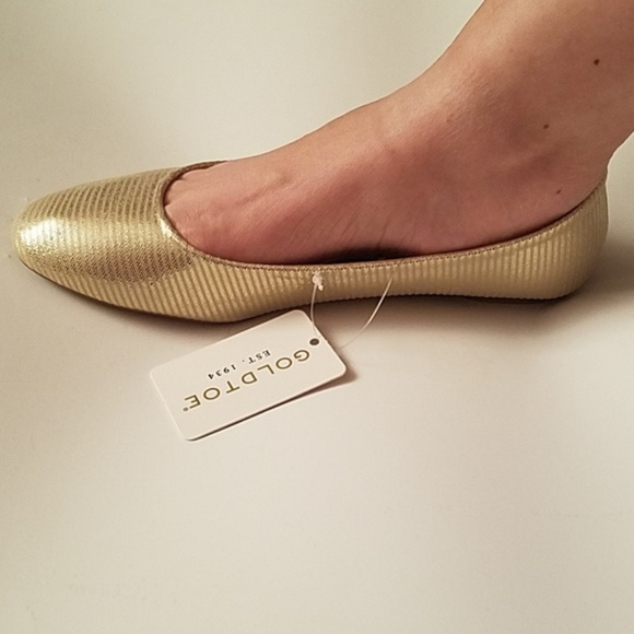 Gold Toe Gold Flat Shoes - Picture 2 of 5